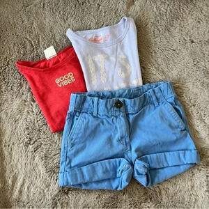 Bundle of J. Crew & Zara Shorts & Shirts SZ 6-7